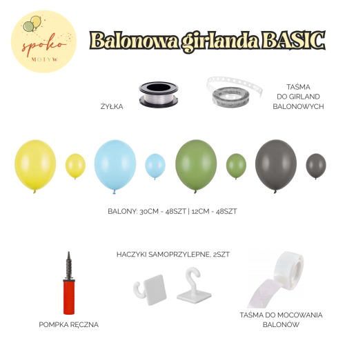 BUDOWA - balonowa girlanda BASIC (2m)