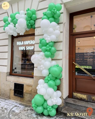 Balonowa girlanda 6mb, Otwarcie Lokalu, LIME SMOKE (montaż, Kraków)