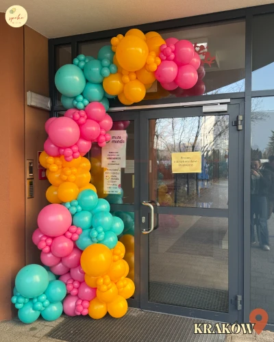 Balonowa girlanda 5mb, Otwarcie Lokalu, TROPICAL (montaż, Kraków)