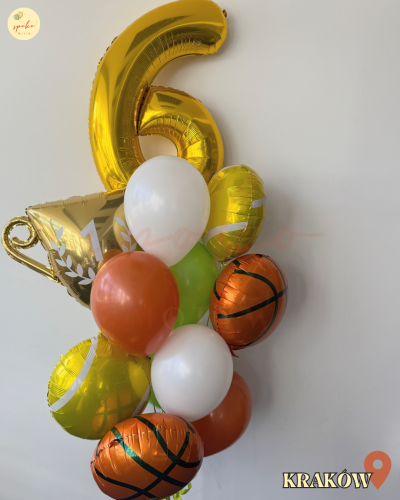 Balonowy bukiet z helem, Urodziny, SPORT (odbiór osobisty, dostawa, Kraków)