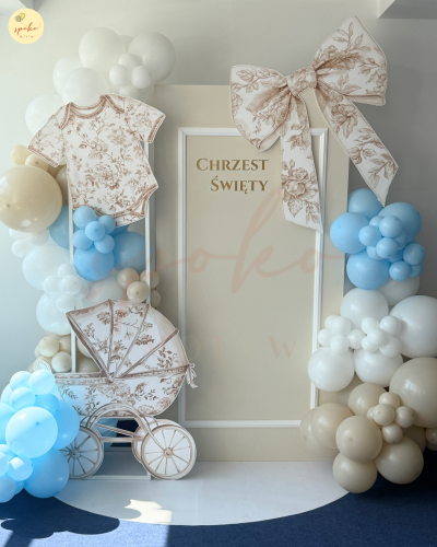 Zestaw dekoracji na ściankę CHŁOPIEC, TOILE DE JOUY, Chrzest