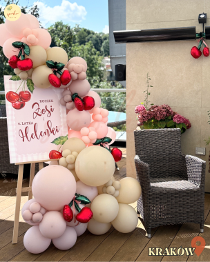 Sztaluga z balonami, Urodziny, WISIENKI (odbiór osobisty, dostawa, Kraków)