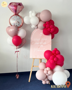 Sztaluga i balonowy bukiet, Wieczór Panieński, SHE SAID YES (odbiór osobisty, dostawa, Kraków)