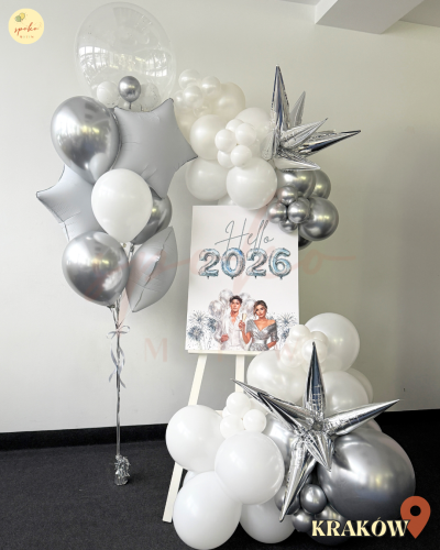 Sztaluga i balonowy bukiet, Sylwester, WHITE PARTY (odbiór osobisty, dostawa, Kraków)