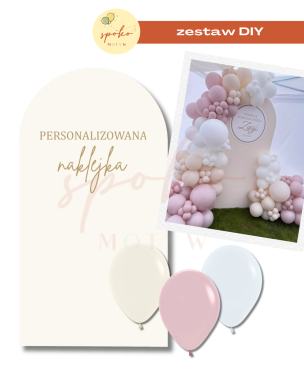 Zestaw dekoracji na ściankę SOFT PINK, Chrzest, Komunia