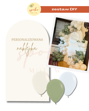 Zestaw dekoracji na ściankę EUCALYPTUS, Chrzest, Komunia