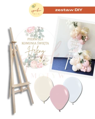 Zestaw dekoracji na sztalugę, SOFT PINK