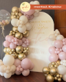 Zestaw dekoracji na ściankę SOFT PINK, Chrzest, Komunia