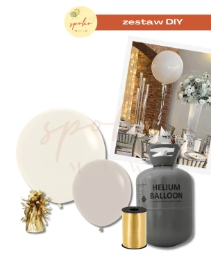 Zestaw balonów na hel, BEIGE