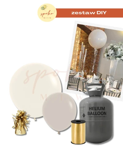 BEIGE - zestaw balonów na hel