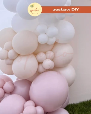 Zestaw balonów na girlandę LUX (6mb), SOFT PINK