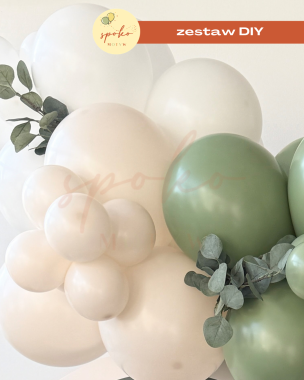 Balony na girlandę LUX (6mb) EUCALYPTUS, Chrzest, Komunia