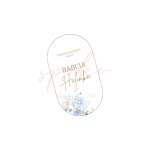 Personalizowane winietki, 6szt., SOFT BLUE, Chrzest, Komunia