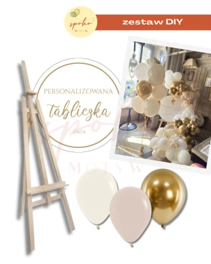 Zestaw dekoracji na sztalugę, BEIGE