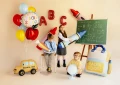 Balon foliowy pastylka z falbanką Back to school