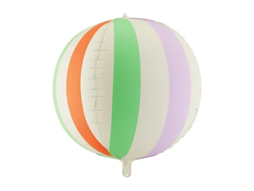 Balon foliowy Piłka, w paski + HEL (odbiór osobisty, dostawa, Kraków)