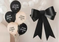 Balony lateksowe 30cm, Kokardka Happy Birthday 6szt. + HEL (odbiór osobisty, dostawa, Kraków)