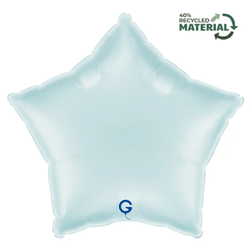 Balon foliowy Satin Blue, gwiazdka, j. niebieski