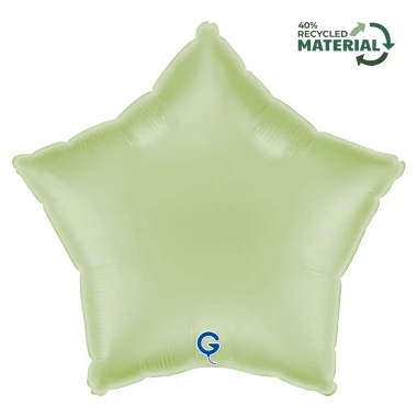 Balon foliowy Satin Olive Green, gwiazdka, oliwkowy