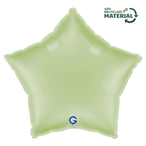 Balon foliowy Satin Olive Green, gwiazdka, oliwkowy + HEL (odbiór osobisty, dostawa, Kraków)