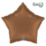 Balon foliowy Satin Chocolate, gwiazdka, brązowy