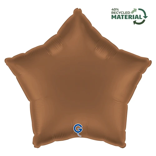 Balon foliowy Satin Chocolate, gwiazdka, brązowy