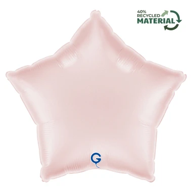 Balon foliowy Satin Pink, gwiazdka, j. różowy