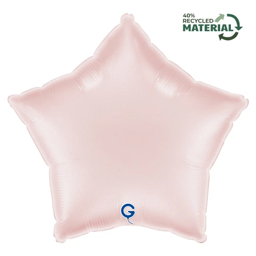 Balon foliowy Satin Pink, gwiazdka, j. różowy