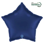 Balon foliowy Satin Navy Blue, gwiazdka, c. niebieski