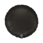 Balon foliowy Satin Fume Black, okrągły, czarny