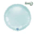 Balon foliowy Satin Blue, okrągły, j. niebieski 