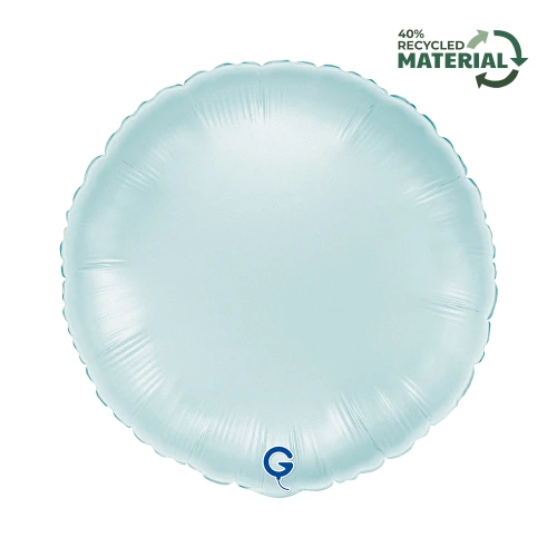 Balon foliowy Satin Blue, okrągły, j. niebieski