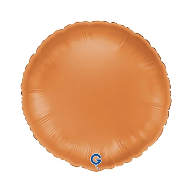 Balon foliowy Satin Caramel, okrągły, karmelowy | BOHO