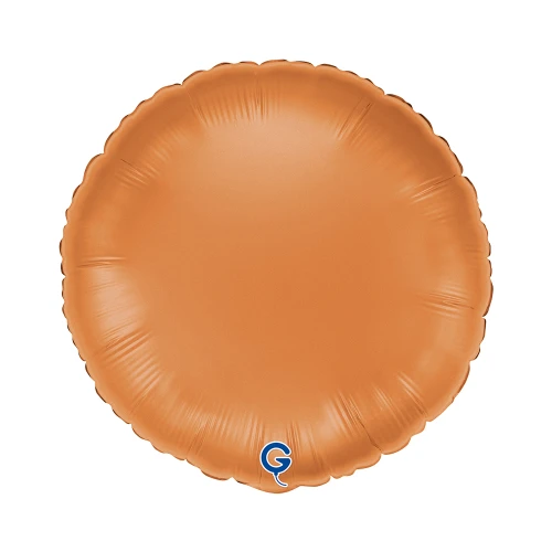 Balon foliowy Satin Caramel, okrągły, karmelowy | BOHO