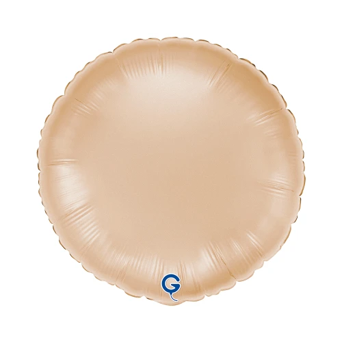 Balon foliowy Satin Nude, okrągły, cielisty | BOHO