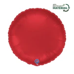 Balon foliowy Satin Rubin Red, okrągły, czerwony