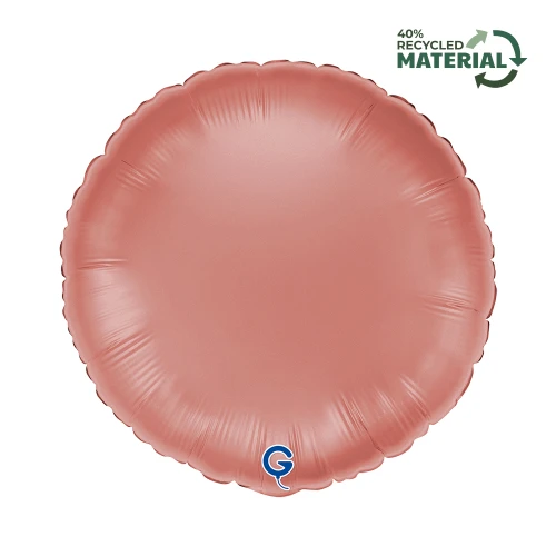 Balon foliowy Satin Rose Gold, okrągły, różowe złoto