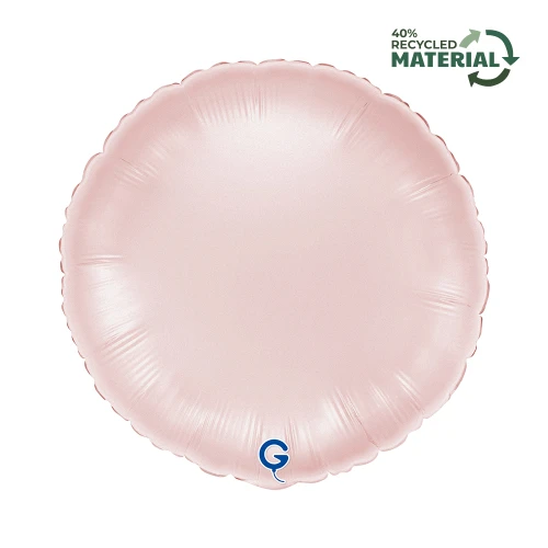 Balon foliowy Satin Pink, okrągły, j. różowy + HEL (odbiór osobisty, dostawa, Kraków)
