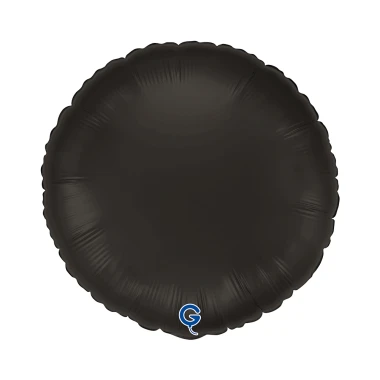 Balon foliowy Satin Fume Black, okrągły, czarny  + HEL (odbiór osobisty, dostawa, Kraków)