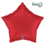 Balon foliowy Satin Rubin Red, gwiazdka, czerwony