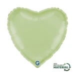 Balon foliowy Satin Olive, Serce, oliwkowy