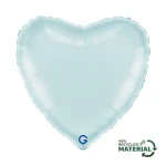 Balon foliowy Satin Blue, Serce, j. niebieski