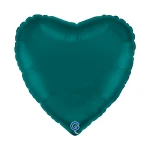 Balon foliowy Satin Emerald Green, serce, c. zielony