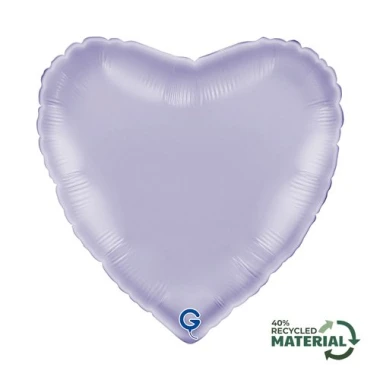 Balon foliowy Satin Lilac, serce, j. fioletowy + HEL (odbiór osobisty, dostawa, Kraków)