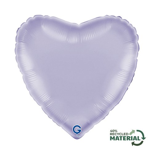 Balon foliowy Satin Lilac, serce, j. fioletowy + HEL (odbiór osobisty, dostawa, Kraków)