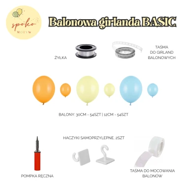 ŻÓŁTE STWORKI - balonowa girlanda BASIC