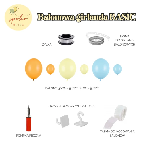 ŻÓŁTE STWORKI - balonowa girlanda BASIC