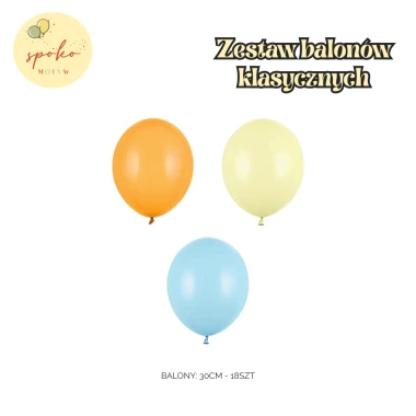 ŻÓŁTE STWORKI - zestaw balonów, 18szt.
