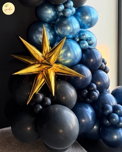 NAVY & BLACK - zestaw balonów na girlandę LUX (6mb)