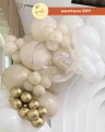 BEŻOWA ELEGANCJA - zestaw balonów na girlandę LUX (6mb)